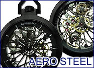 Aero Steel　ステンレススチール 懐中時計