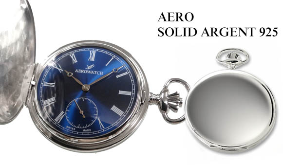 AERO/エアロ懐中時計 シルバー/銀無垢 | 機械式手巻き