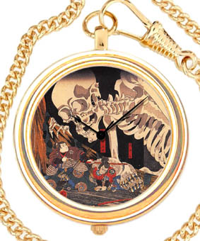 アートウォッチコレクション懐中時計|歌川国芳　相馬の古内裏 ゴールドタイプ