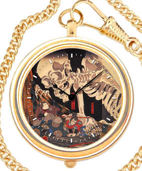 アートウォッチコレクション懐中時計|歌川国芳　相馬の古内裏 ゴールドタイプ：D-6