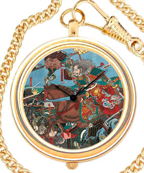 アートウォッチコレクション懐中時計|歌川国芳　水瓶砕名誉顕図 ゴールドタイプ