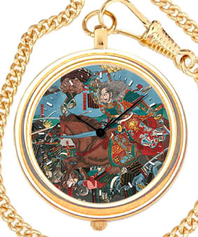 アートウォッチコレクション懐中時計|歌川国芳　水瓶砕名誉顕図 ゴールドタイプ：D-6