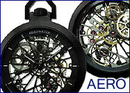 AERO /エアロブラック文字盤懐中時計