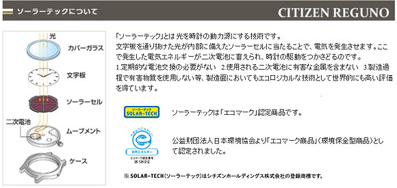 シチズンレグノソーラーテック | CITIZEN REGUNO SOLAR TECH 解説