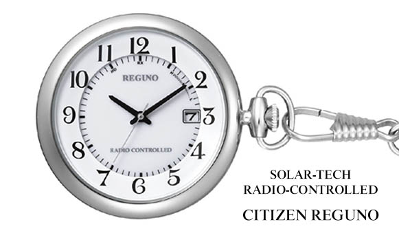 シチズンレグノ/CITIZEN REGUNO懐中時計 | ソーラーテック電波時計 