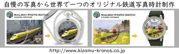 自慢の写真から作るオリジナル鉄道写真時計